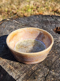 Small Ceramic Bowl with Crackled Glass