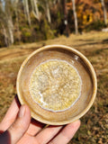 Small Ceramic Bowl with Crackled Glass