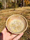 Small Ceramic Bowl with Crackled Glass