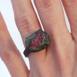 Ruby in Fuschite Gemstone Ring, Size 4.5